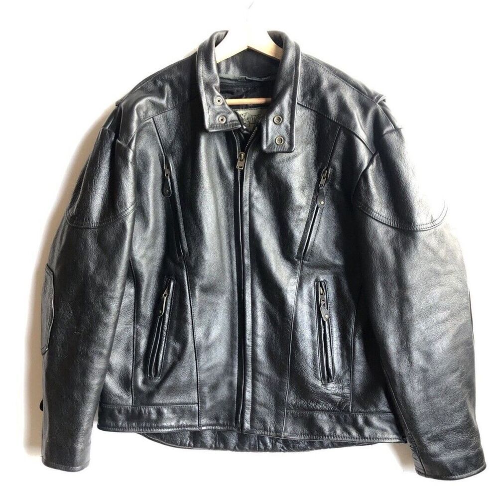 Daniel Smart 3M Thinsulate Racing Genuin Leather Motorcycle Jacket Size 44 Black